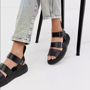 Dr. Martens GRYPHON BRANDO LEATHER GLADIATOR SANDALS, Size 7